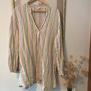 Boden Linen Long sleeve Tunic Top size L